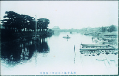 徳島十景の内雨中の公会堂