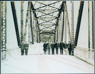 工事関係者及び仮橋流失に付一時通行許可前清め祓い当日神官