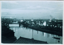 徳島花火大会　市街の夜景