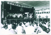 内町小学校での人形浄瑠璃