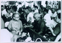 内町小学校での人形浄瑠璃