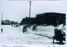 徳島駅前広場　建築中の合同運送