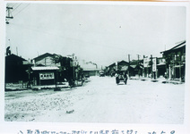 徳島駅南二軒屋線（斜線道路）八百屋町ﾛｰﾀﾘｰ付近より駅前を望む
