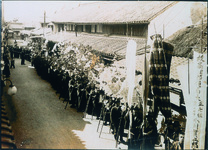 高畑郵便局長　小川実五郎氏の葬列