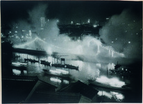 徳島花火大会　市街の夜景