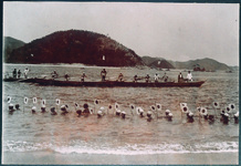 里浦小　水泳・操櫓実習