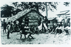 「浜での相撲」ドイツ兵撮影