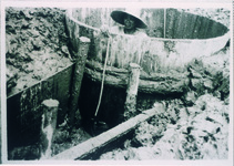 集水桶の埋設作業