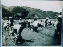 農作業をする子供たち