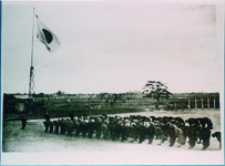 堀江北小　国旗掲揚台