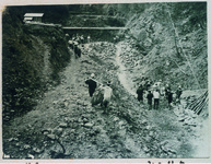 松島泉谷　道路工事か
