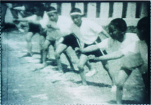 全村学校運動会　徒競走（Ｓ9～13高野勧・松茂尋常小学校校長撮影の映画ﾌｨﾙﾑ）