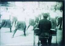 全村学校運動会　お遊戯「荒城の月」（Ｓ9～13高野勧・松茂尋常小学校校長撮影の映画ﾌｨﾙﾑ）