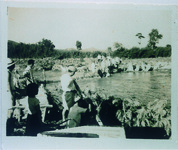 台風１３号　原市姥御前線の橋の復旧工事