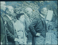 除幕式に出席した桃介