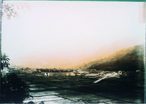 開通当時の池田駅を望む