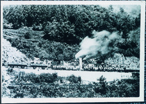 土讃線全通の時の工事関係者（大歩危～土佐岩原）