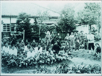 昼間小　清高閣前での実習