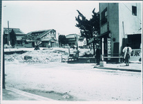 整備中の鴨島駅前