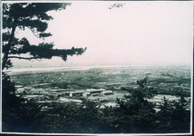 麻植中学校全景　鴨島方面の眺め