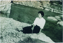 水量が多かった頃の貞光川（植林によって水量が減少した）