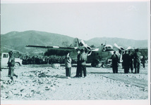 喜来浜に不時着した岩国海兵隊米軍機