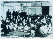 市場町国防婦人会の足袋講習