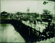 神田瀬川の橋　神代橋の竣工式