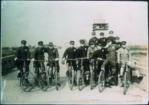 旧制富岡中学校　自転車通学　富岡橋上