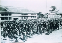 宍喰尋常高等小学校の朝会の風景
