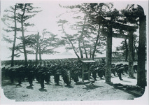 八幡神社に戦勝祈願　徳島県立海部高等女学校