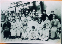 戦艦「霧島」の甲板にて