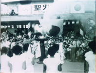 東京オリンピックの聖火リレー（牟岐駅）