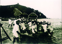 小松島市元根井海岸沖神社のみこし