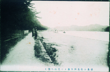 小松島弁天浜より芝山を望む