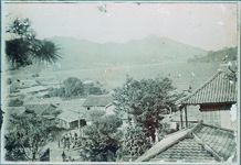 桑野梅谷村より内原地域津乃峰山を望む　右端は長久小（梅谷寺）