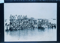 富中の水泳練習　北の脇にて