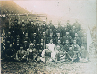 那賀郡連合運動会銃剣術第２回優勝記念　在郷軍人会日野谷村分会