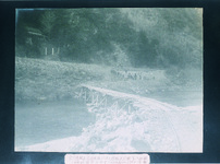 時局匡救事業那賀川阿瀬比返岩石破砕災害　県道仁宇立江線復旧事業輸石軌道