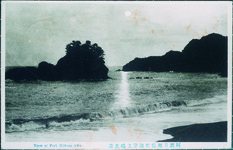 阿波日和佐町海岸立島夜景