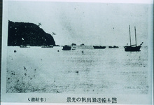 樵木（ぼさ）輸送船の出帆