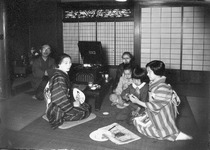 蓄音機と家族