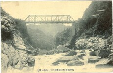 阿波国吉野川源流川口山上釣橋ノ景