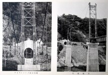 ワイヤーロープ張立完成、主索張立