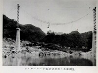 ワイヤーロープ張立完成後ノ水準測量