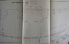 第二図　伊予川橋梁架桁一般図　右部分