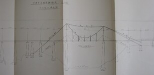 旧伊予川橋架梁縦断図（部分）