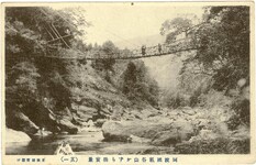 阿波国祖谷山かづら橋実景（其一）
