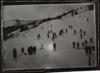 スキー場とスキーヤー