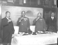 徳島歩兵第４３連隊・官民合同壮行会（落合知事、山田旅団長、辻連隊長）